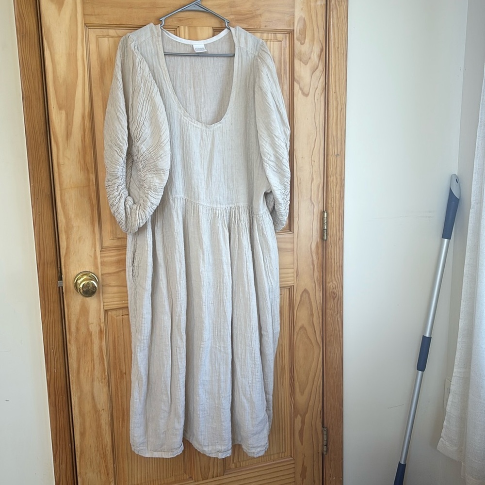 SLOAN handmade cotton voile dress - cream puff sleeves